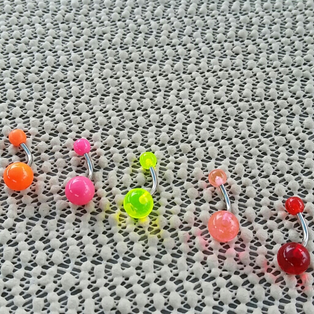 Belly Rings Beautiful Five piece Set 16 gauge